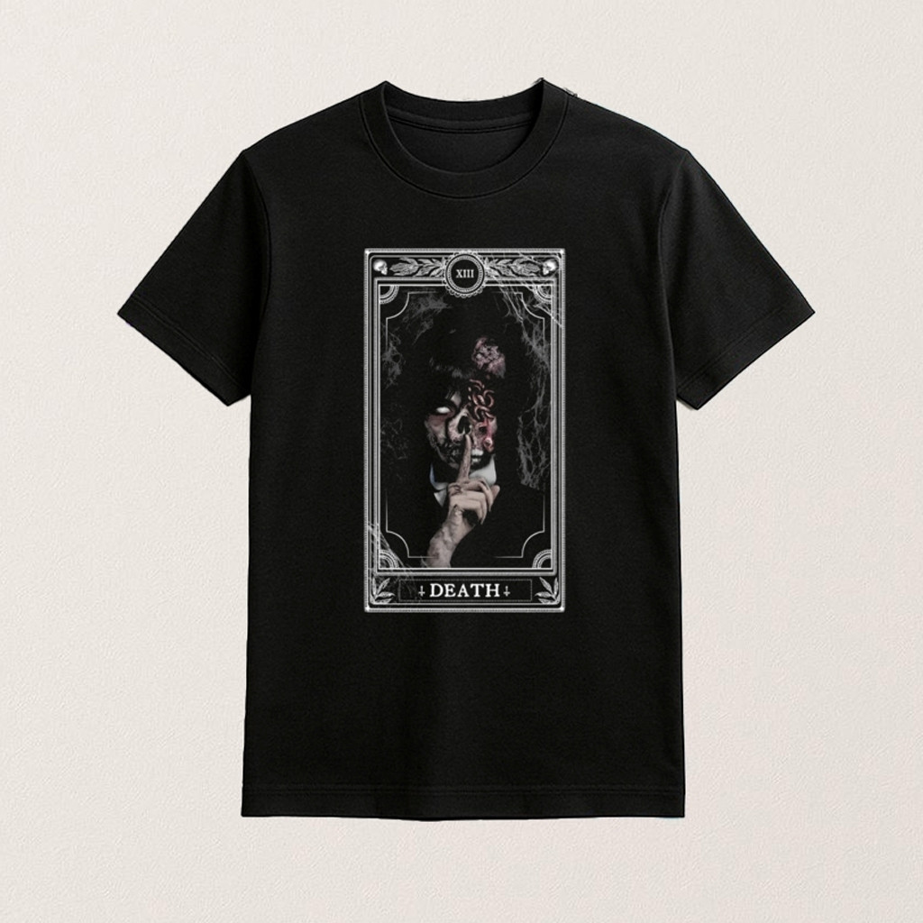 Wednesday Addams Death Tarot Card Xiii Gothic Shirt Wednesday Merch Gifts For Horror Lovers