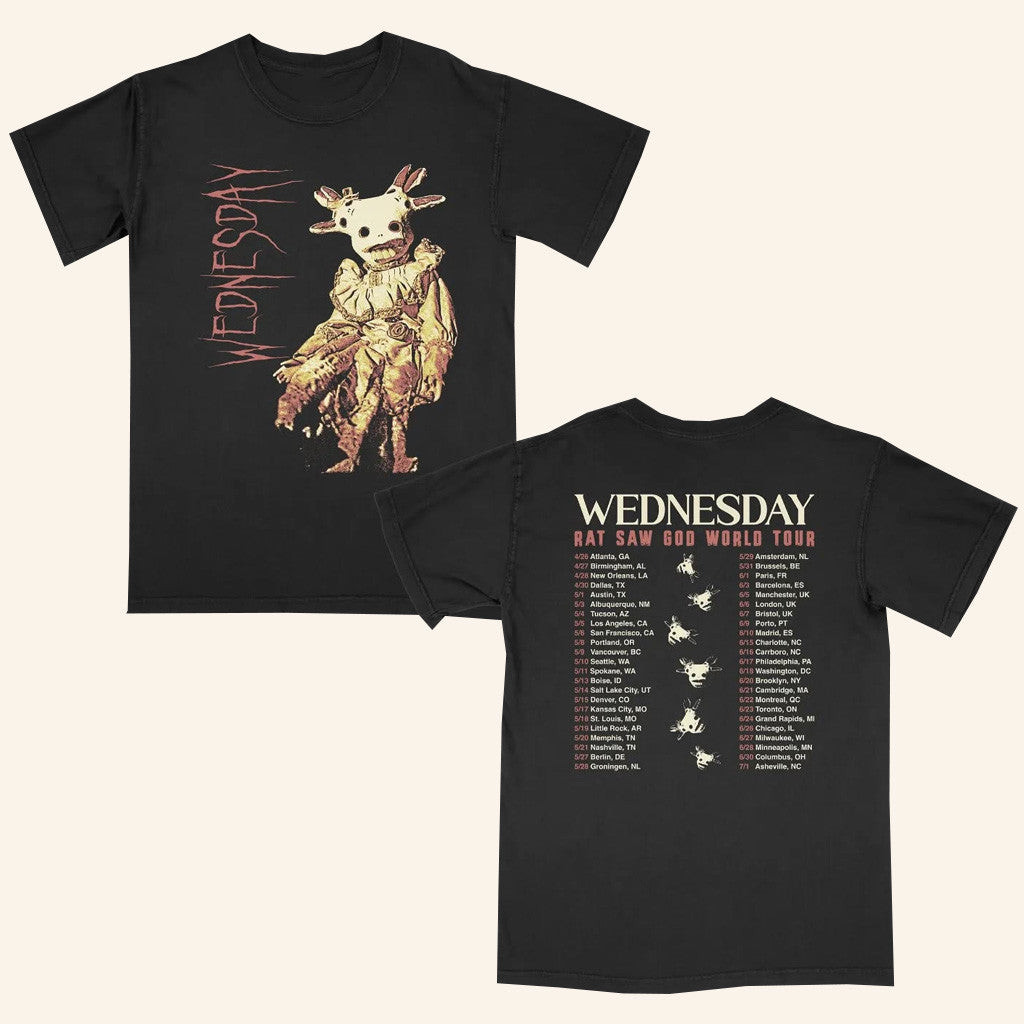 Wednesday Merch Rat Saw God Tour T-Shirt Gifts For Fans