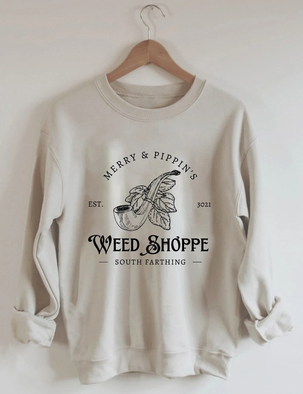 Weed Shoppe Sweatshirt Merry And Pippin's Apparel Ideal Presents For Weed Lovers