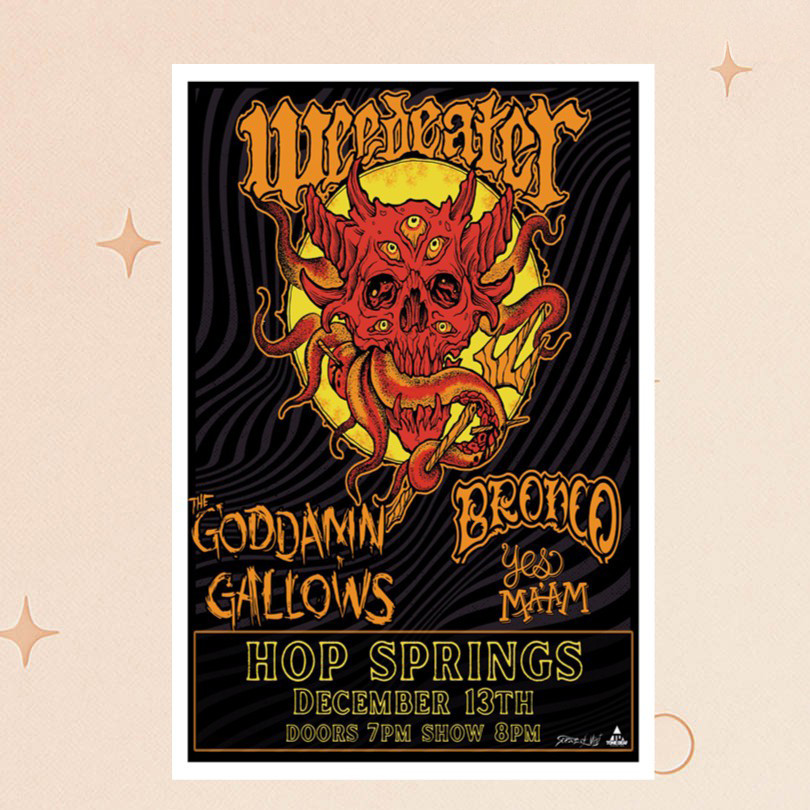 Weedeater Merch Hop Springs Murfreesboro TN Dec 13 2025 Poster Best Gifts For Music Lovers