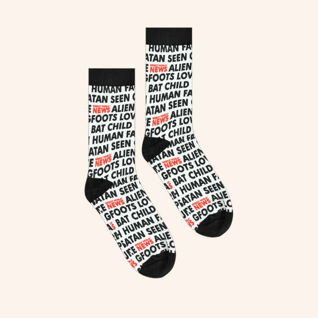 Weekly World News Merch Bat Boy Headline Socks Birthday Ideas For Men Weekly World News Merch Bat Boy Headline Socks Birthday Ideas For Men