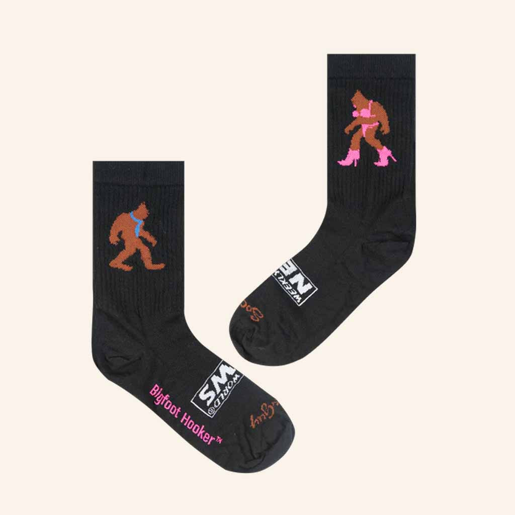 Weekly World News Merch Bigfoot Hooker Socks Funny Gifts For Husband Weekly World News Merch Bigfoot Hooker Socks Funny Gifts For Husband
