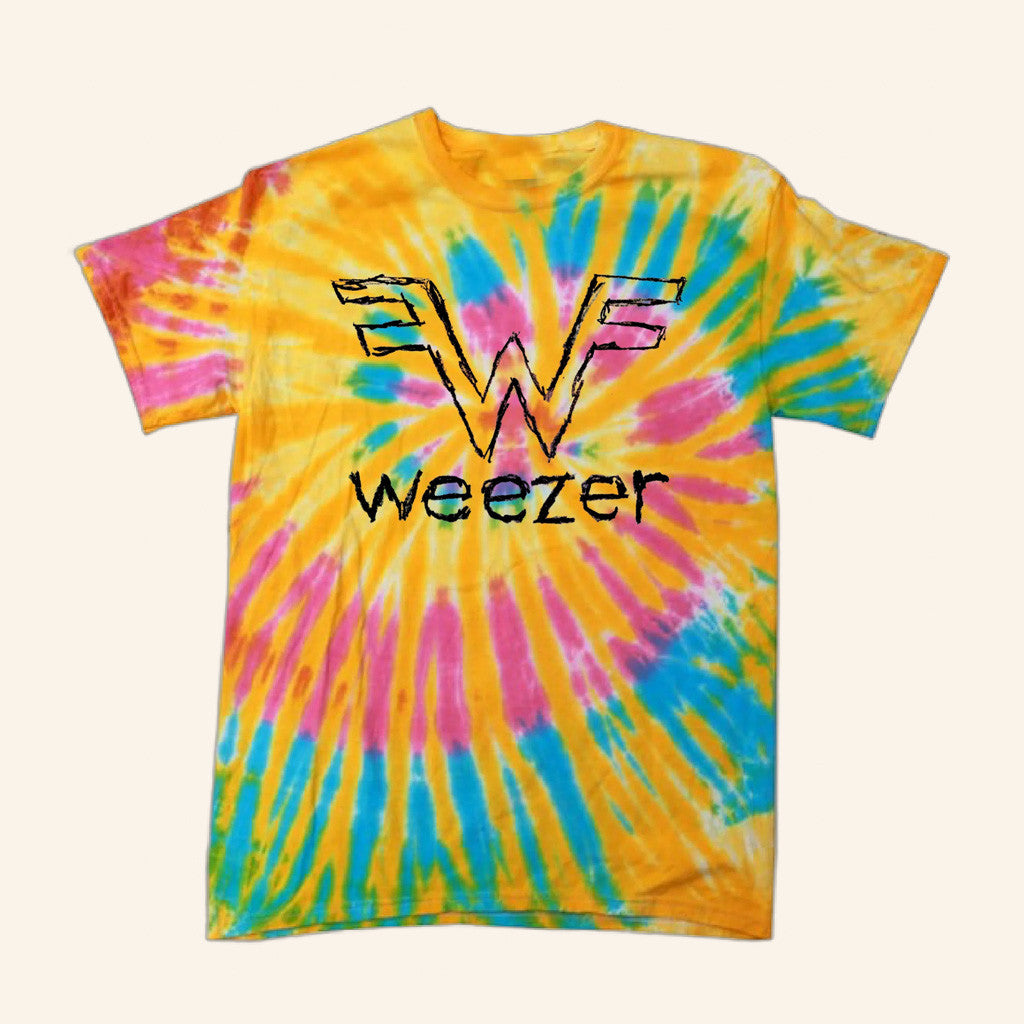 Weezer Merch Scribbles Logo Tie Dye Shirt Gifts For Friends Weezer Merch Scribbles Logo Tie Dye Shirt Gifts For Friends