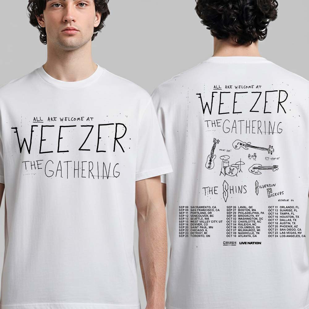 Weezer The Gathering Tour 2026 T-Shirt Music Concert Tee Best Gift For Husband