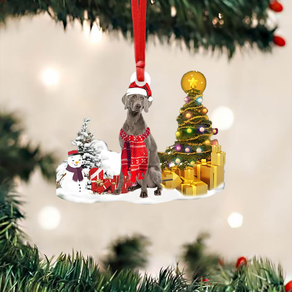 Weimaraner Christmas Tree Ornaments Dog Owner Christmas Tree Themes 2024 Decor Gift