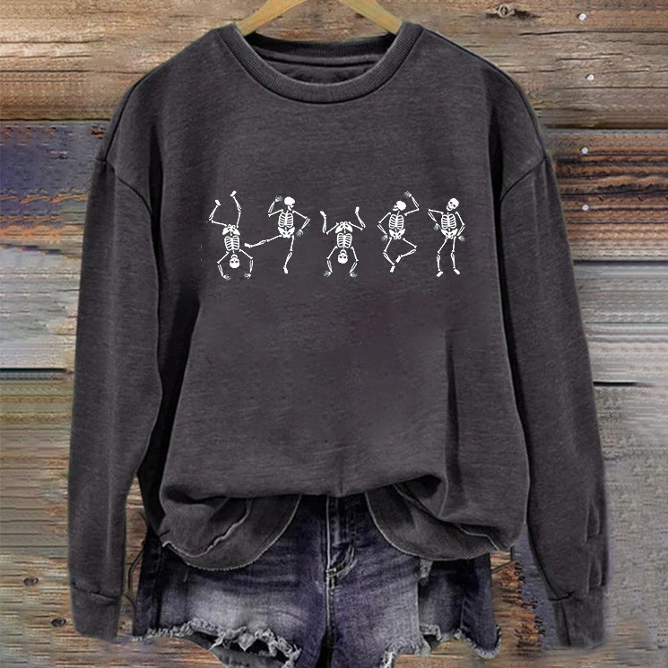 Weird Skeleton Dancing Sweatshirt Funny Apparel Holiday Present Ideas For Skeleton Lovers