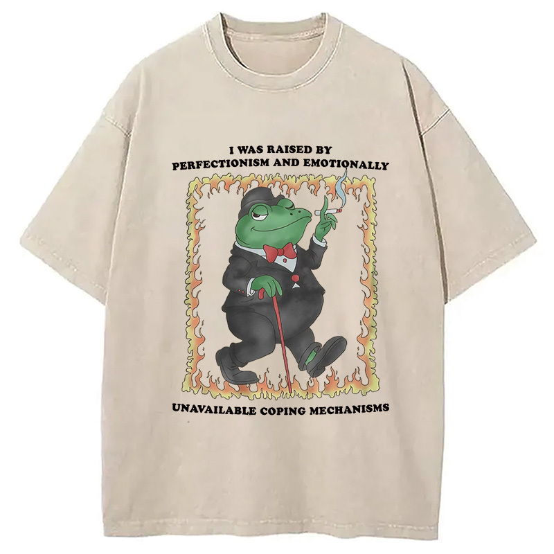 Weird Toad Meme Washed T-Shirt Classic Graphic Fashion Tee Gifts For Brother