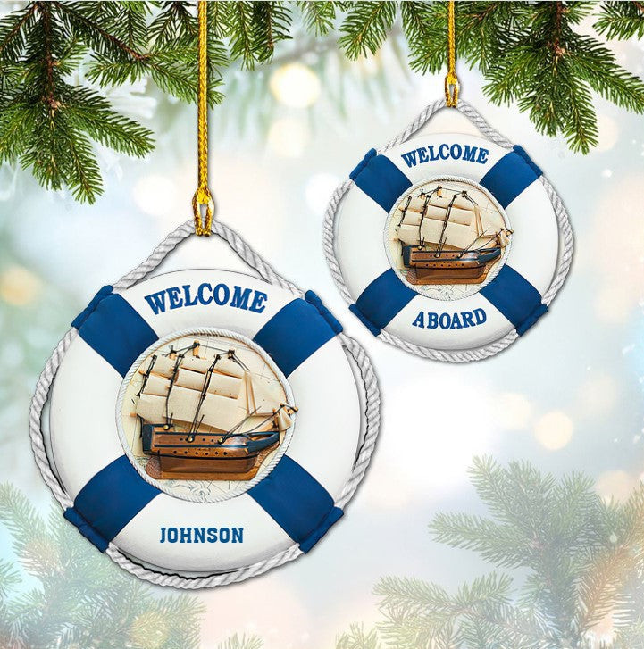 Welcome A Board Ornament Custom Shaped Acrylic Ornament for Board Driver