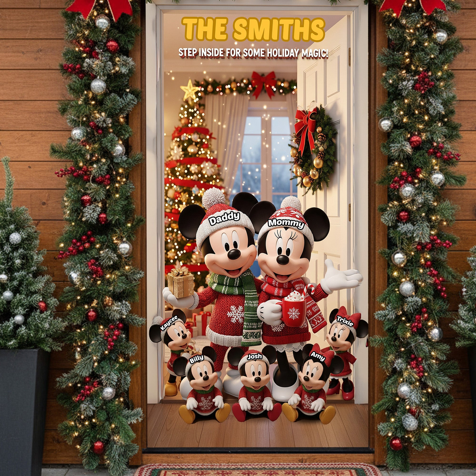 Welcome Family Door Cover - Personalized Gifts For Family - Unique Funny Christmas Gifts 2025