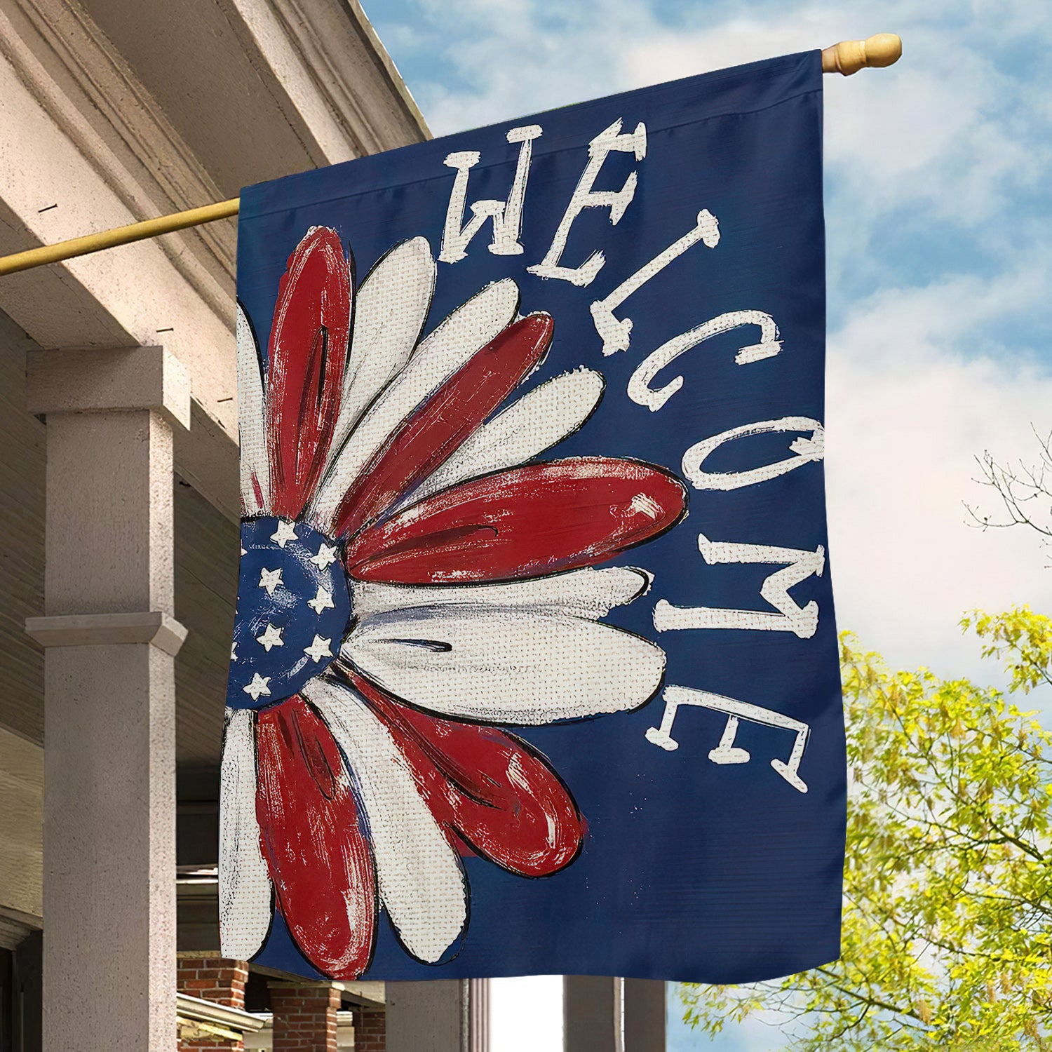 Welcome Garden Flag A Welcoming Blossom Independence Day Yard Flag Gift For America Lovers