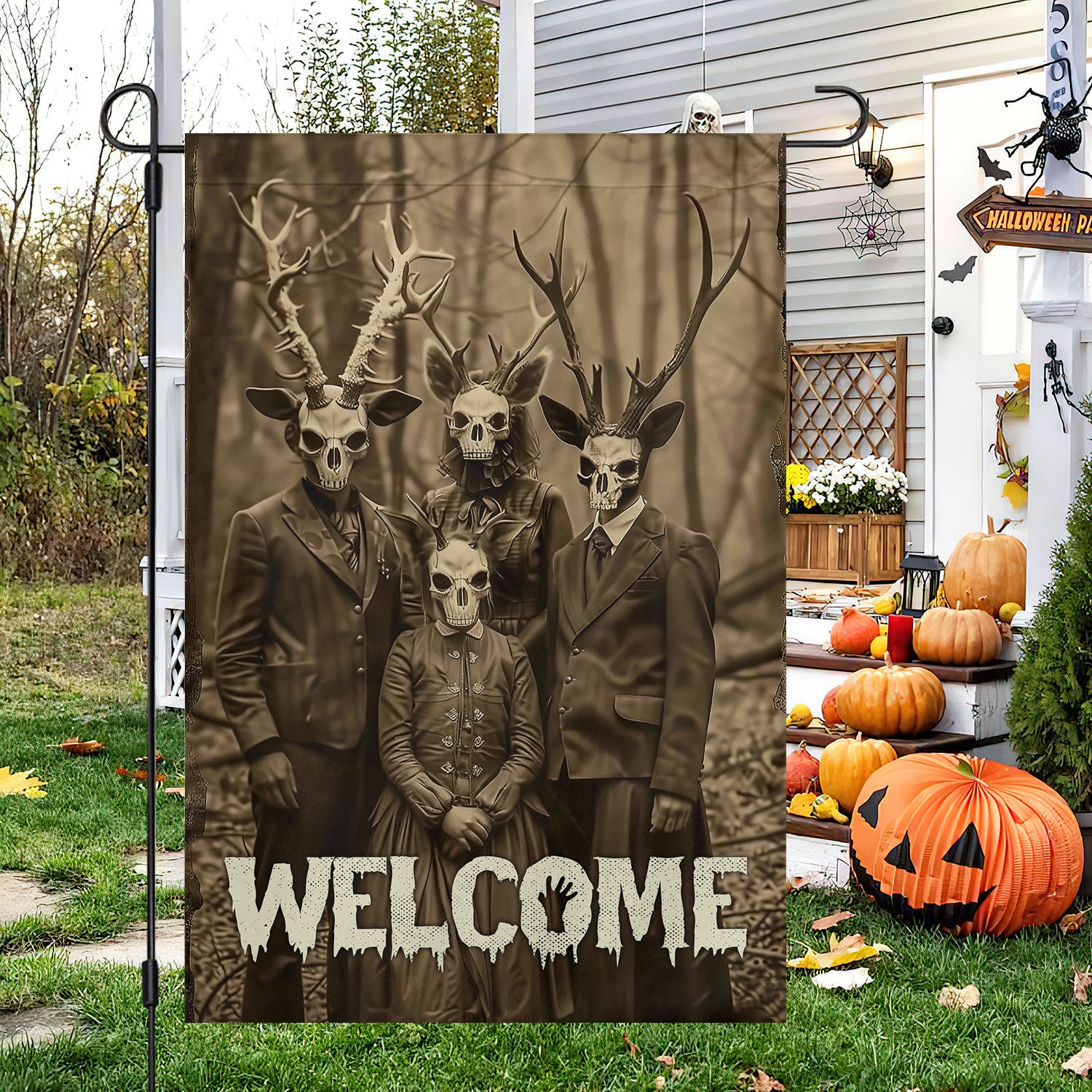 Welcome Halloween Flag Haunted Themed Outdoor Decor Halloween Decoration Gifts