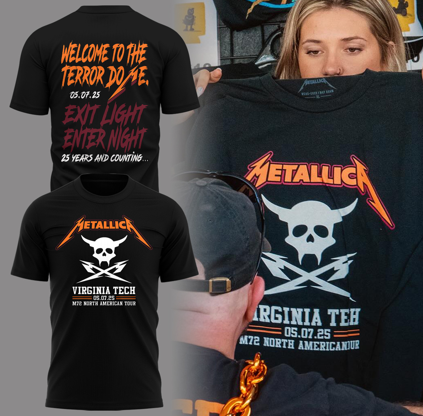 Welcome Metallica Virginia Tech Music Concert 2025White T-Shirt Cool Gifts For Music Lovers