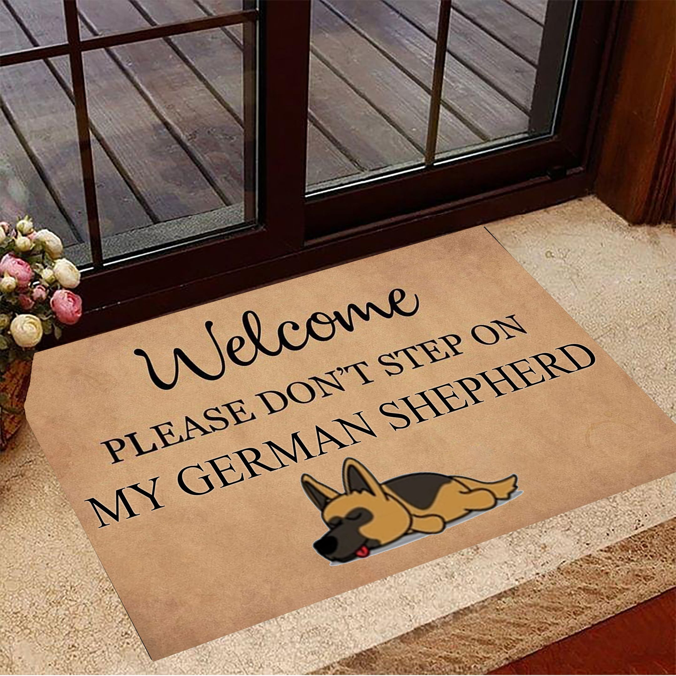 Welcome Please Don't Step On My German Shepherd Doormat Dog Doormat Presents For Dog Owners