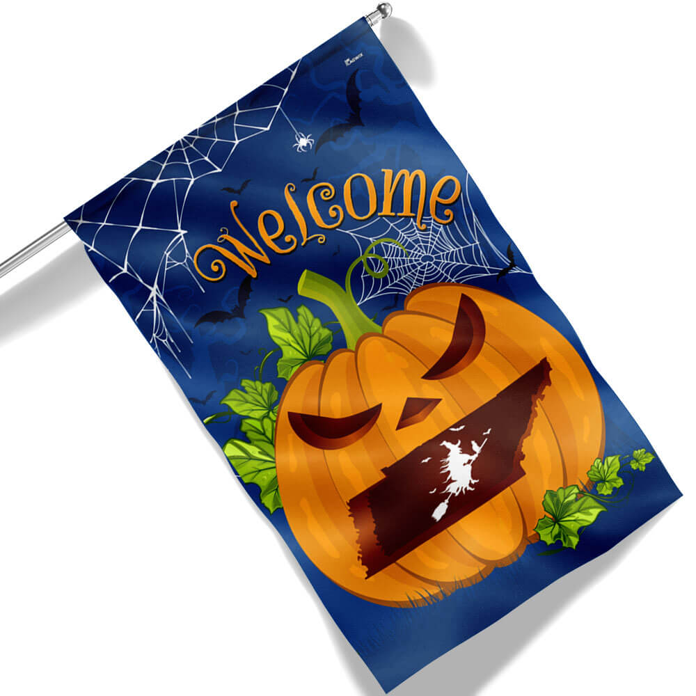 Welcome Tennessee Pumpkins Halloween Fall Flag