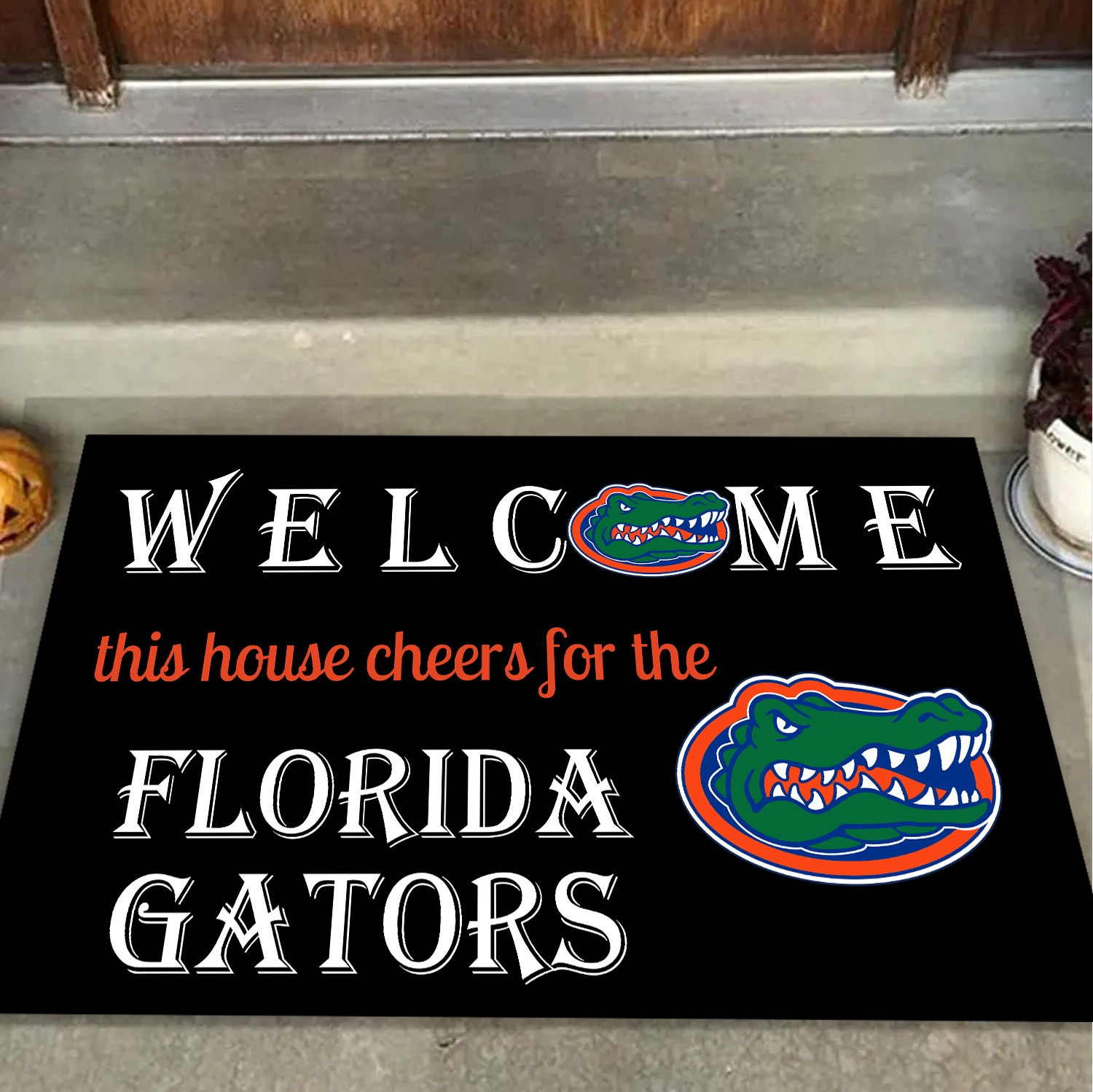 Welcome This House Cheer For Florida Gators Doormat Merchandise Best Gifts For Fans
