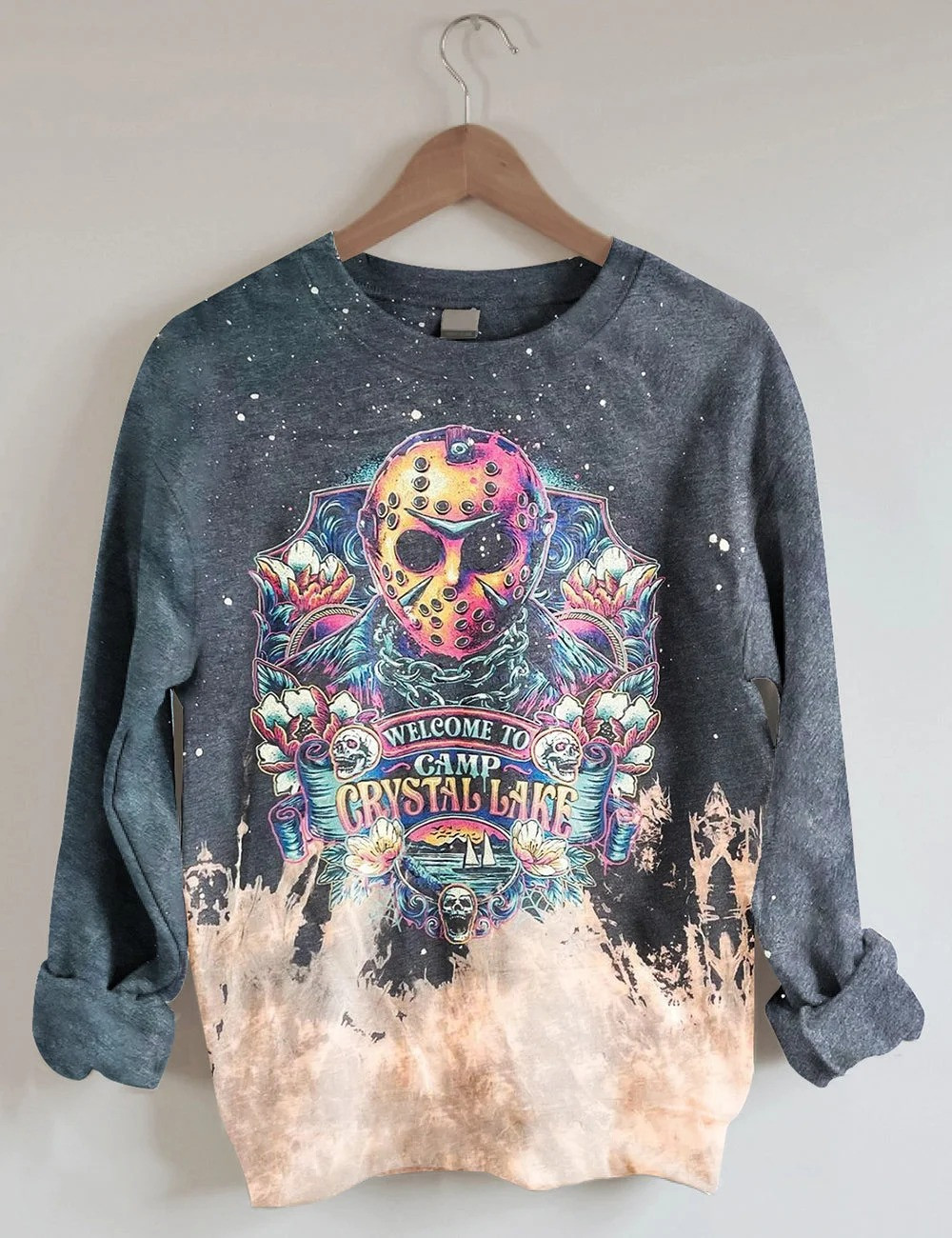 Welcome To Camp Crystal Lake Sweatshirt Horror Apparel Gothic Gifts For Horror Lovers