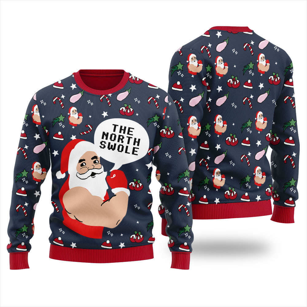 Welcome To North Swole Christmas Ugly Sweater Womens Perfect Merch Gift for the Christmas Season