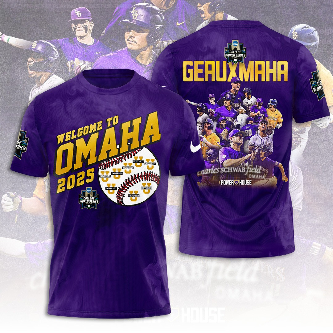 Welcome To Omaha LSU Tigers Baseball 2025 T-Shirt Best Gifts For Baseball Lovers