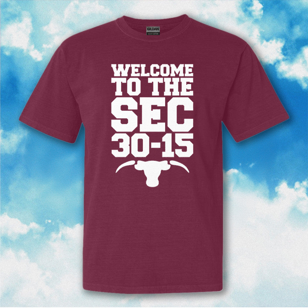 Welcome To The Sec 30 15 Texas Vs AM T-Shirt Gifts For Football Fan