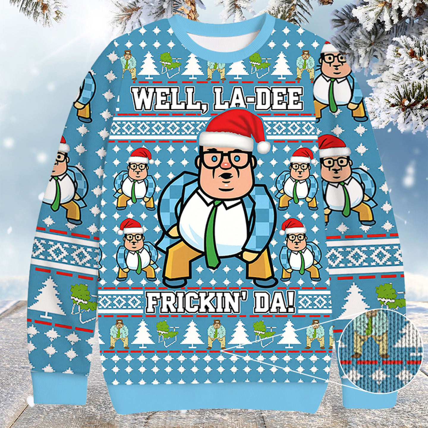 Well La Dee Frickin Da Christmas Ugly Sweater Christmas Ideas Present For Men