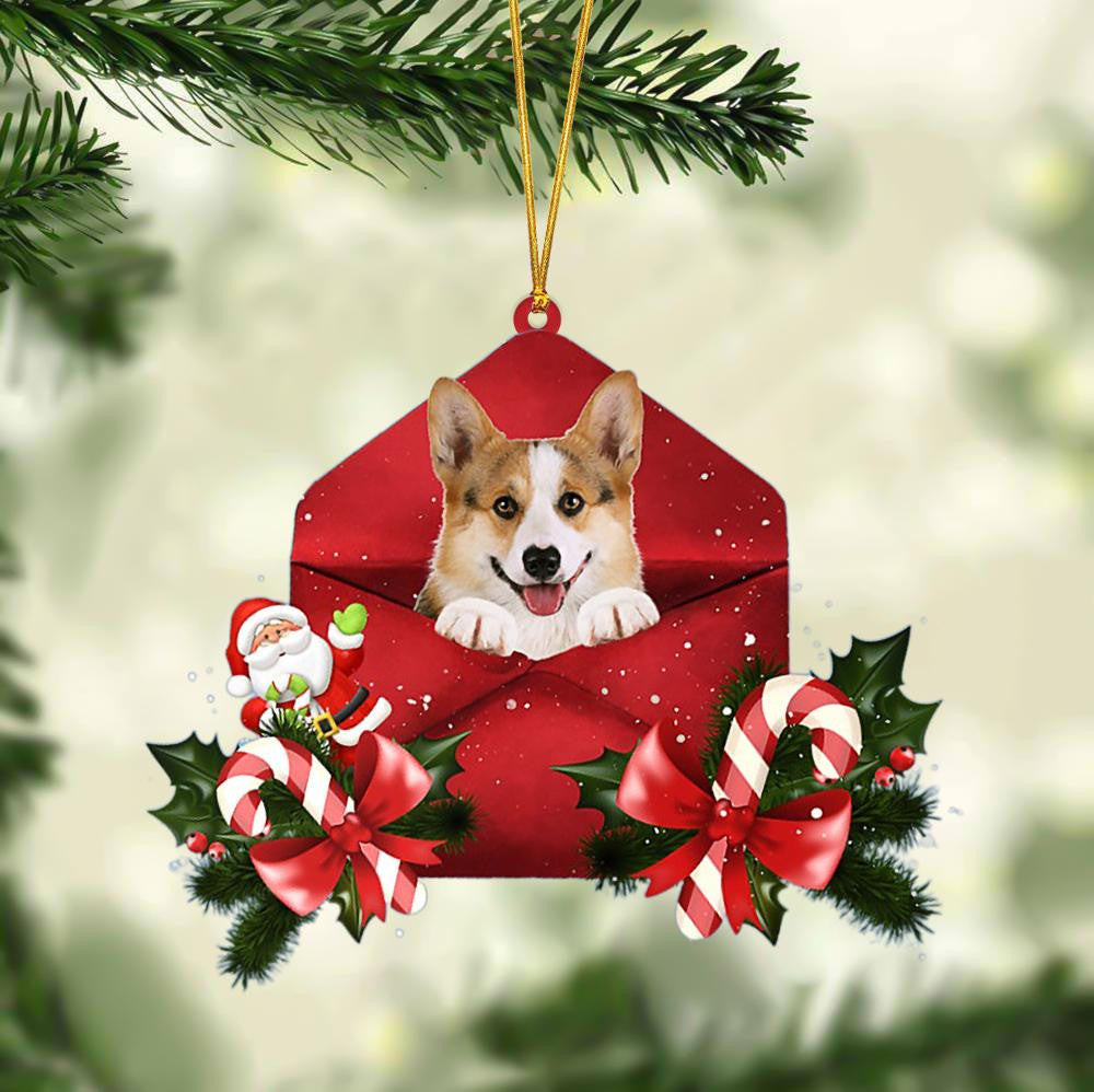 Welsh Corgi Christmas Letter Shaped Ornament  Acrylic Dog Christmas Ornament Xmas Dog Gifts