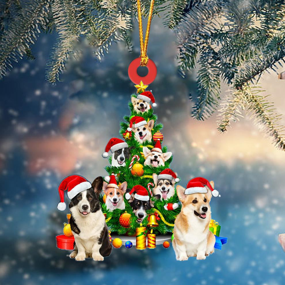 Welsh Corgi Dog Christmas Tree Ornament Dog Gifts Acrylic Ornament Dog Gifts Acrylic Ornament