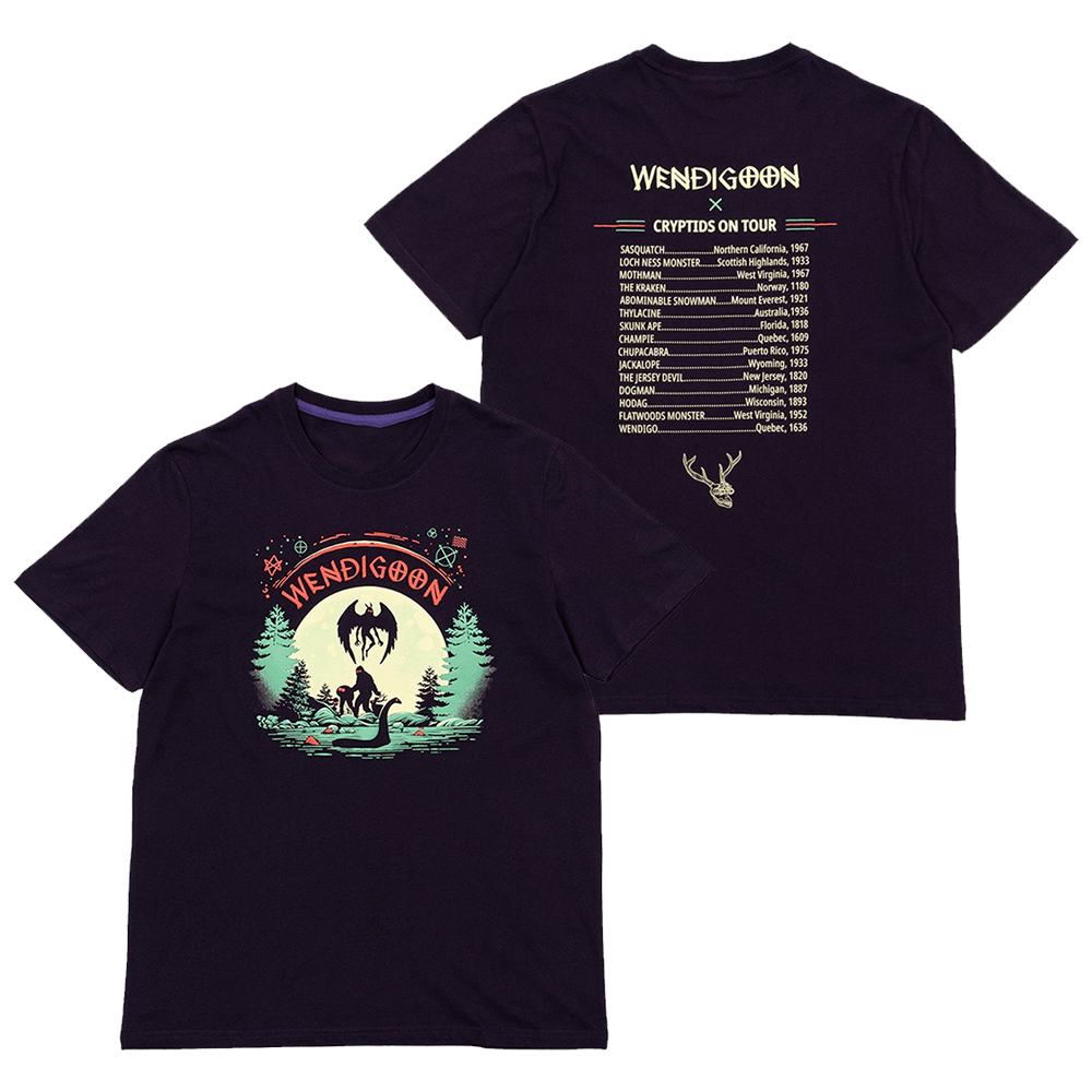 Wendigoon Merch Wendigoon Cryptids On Tour T-Shirt Best Father's Day Gifts Wendigoon Merch Wendigoon Cryptids On Tour T-Shirt Best Father's Day Gifts