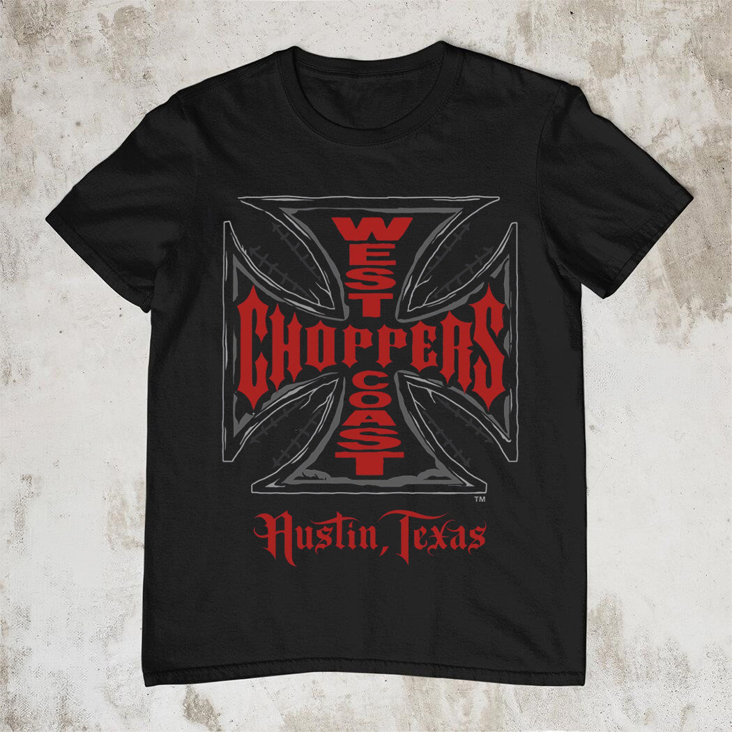 West Coast Choppers Austin Texas T-Shirt WCC Biker Motorcycle Fan Gear Best Gift For Chopper Fans