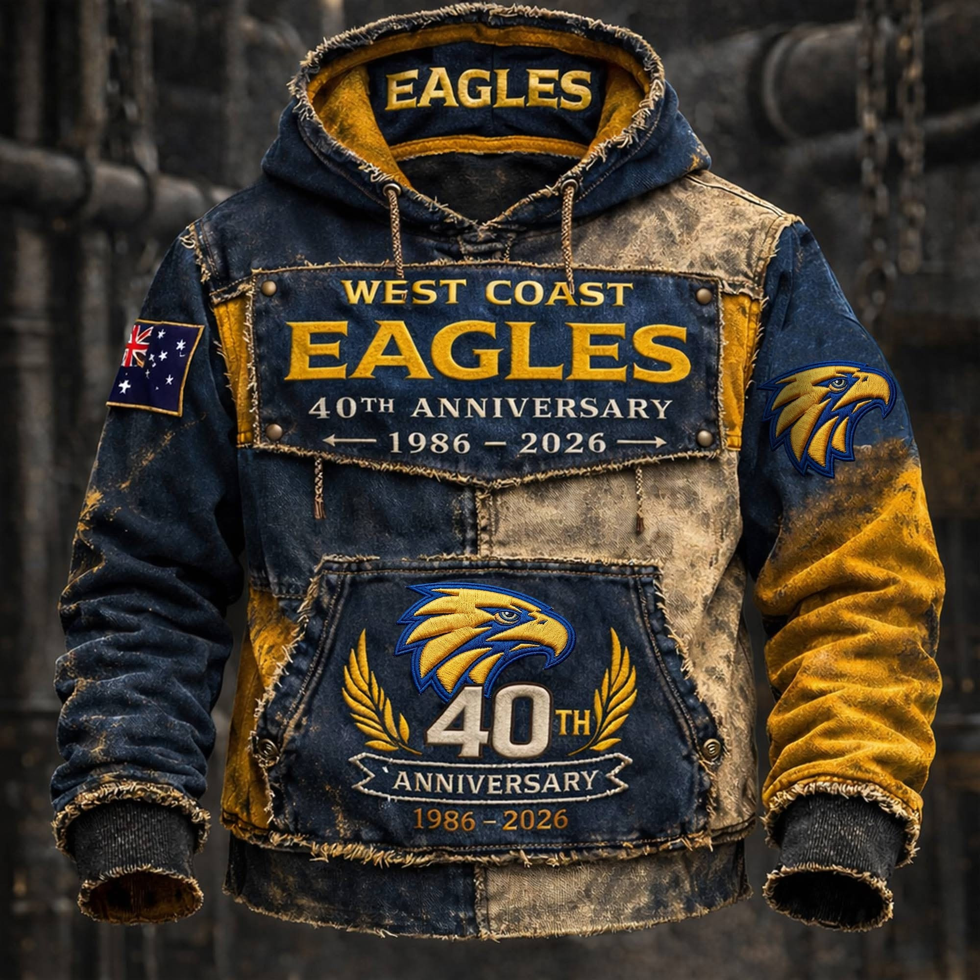 West Coast Eagles 40th Anniversary 1986 2026 Hoodie AFL Fan Gear Best Gift For Eagles Supporters