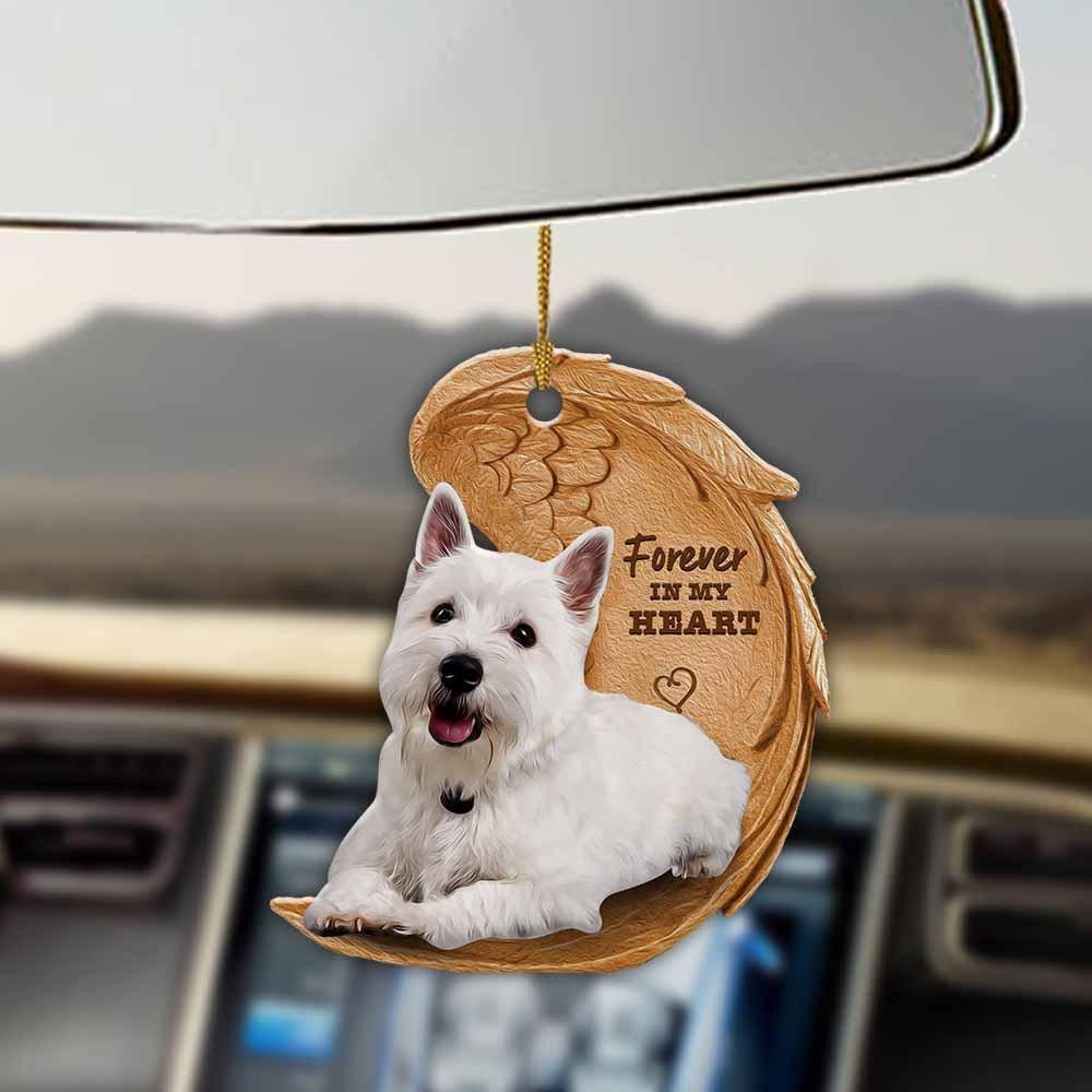West Highland White Terrier Forever In My Heart Hanging Ornament Dog Ornament Lasfour