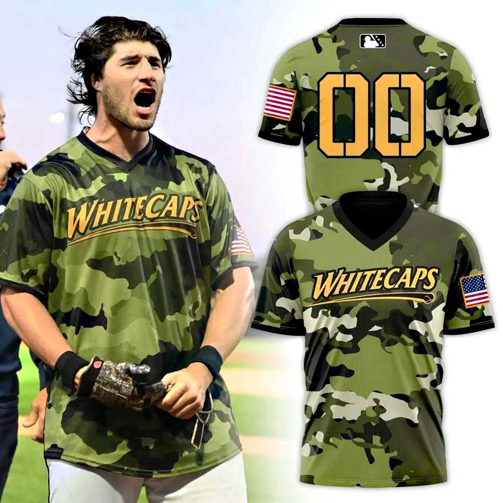 West Michigan Whitecaps Memorial Day Football Jersey Presents For Baseball Fans