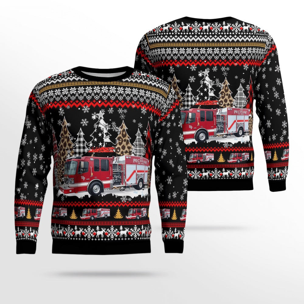 West Peculiar Fire Protection District Ugly Christmas Sweaters Gift For Christmas
