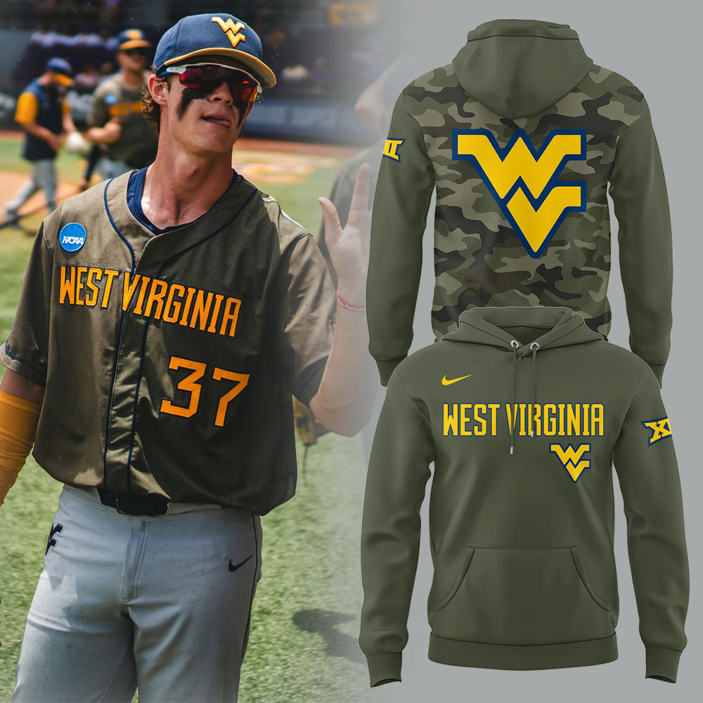 West Virginia Baseball Camo Hoodie Gift Ideas For Baseball Fans