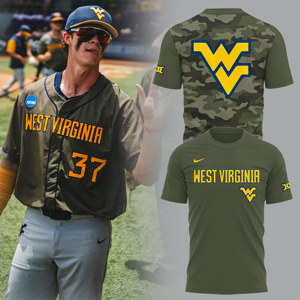 West Virginia Baseball Camo T-Shirt West Virginia Merch Best Gifts For Baseball Fans