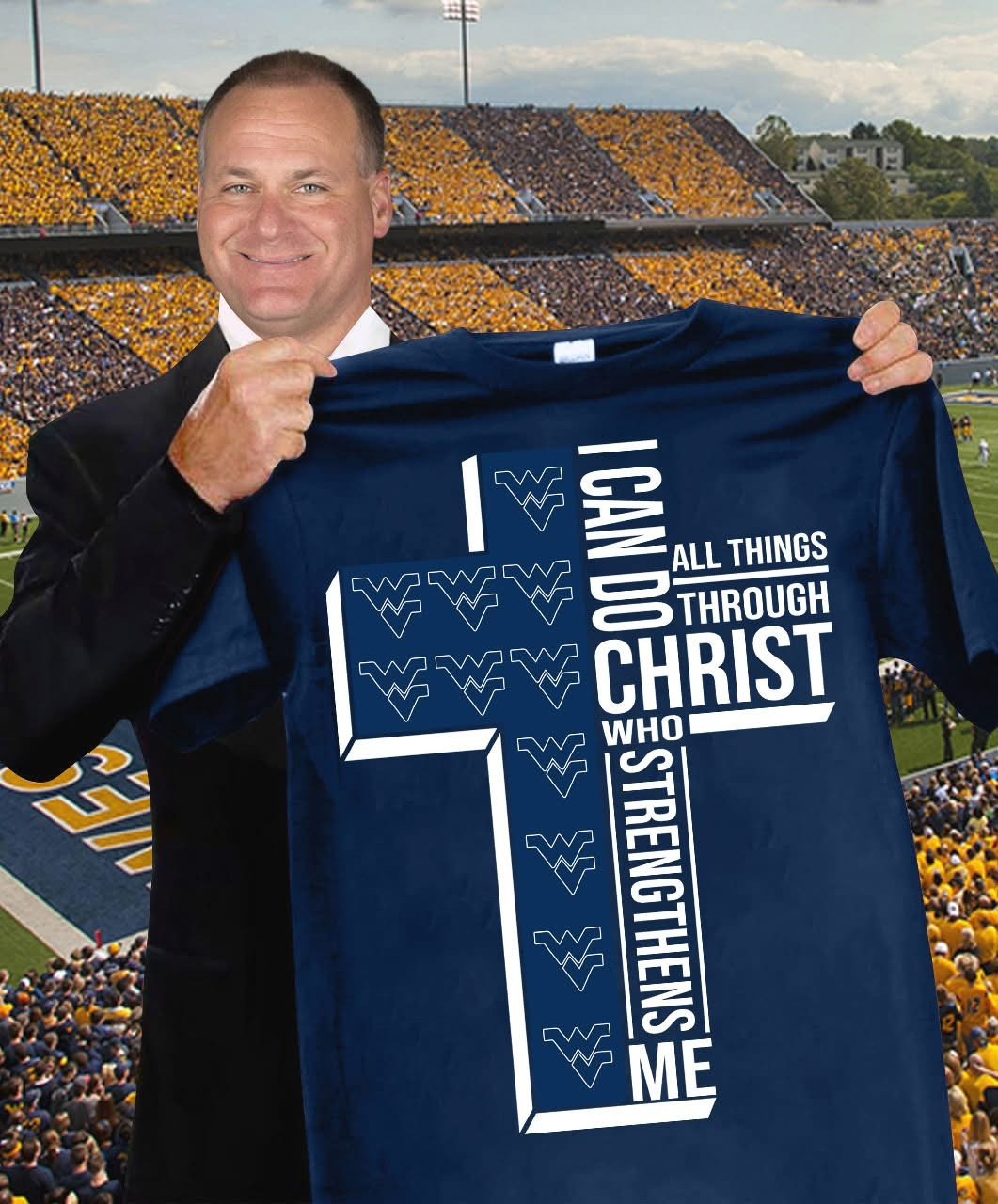 West Virginia Faith T-Shirt I Can Do All Things Through Christ Who Strengthens Me Fan Gifts