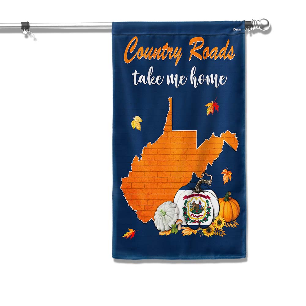 West Virginia Halloween Thanksgiving Take Me Home Country Roads Flag