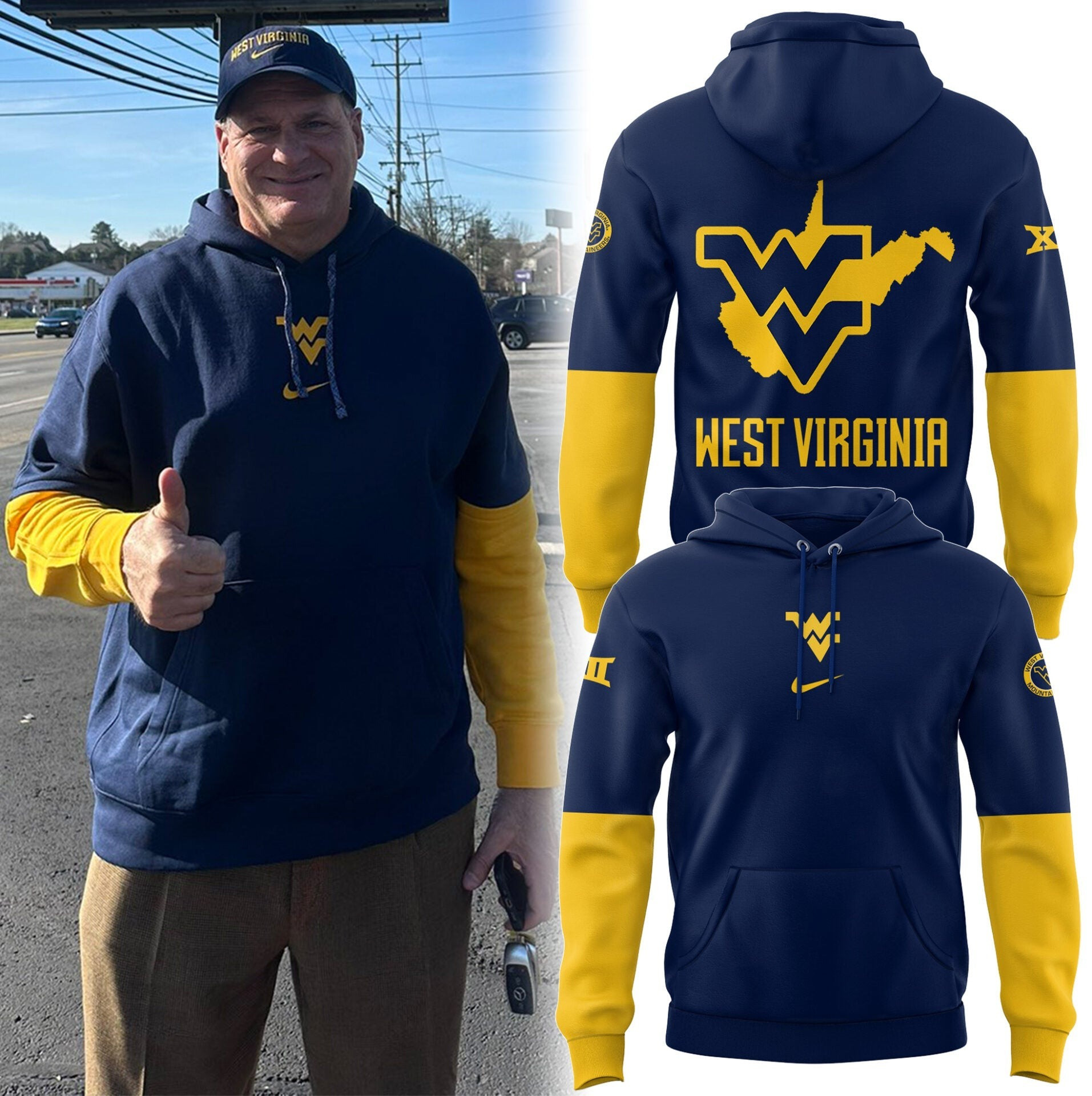 West Virginia Mountaineers Baseball Hoodie WVU 2025 Season Hoodie Dad Gifts