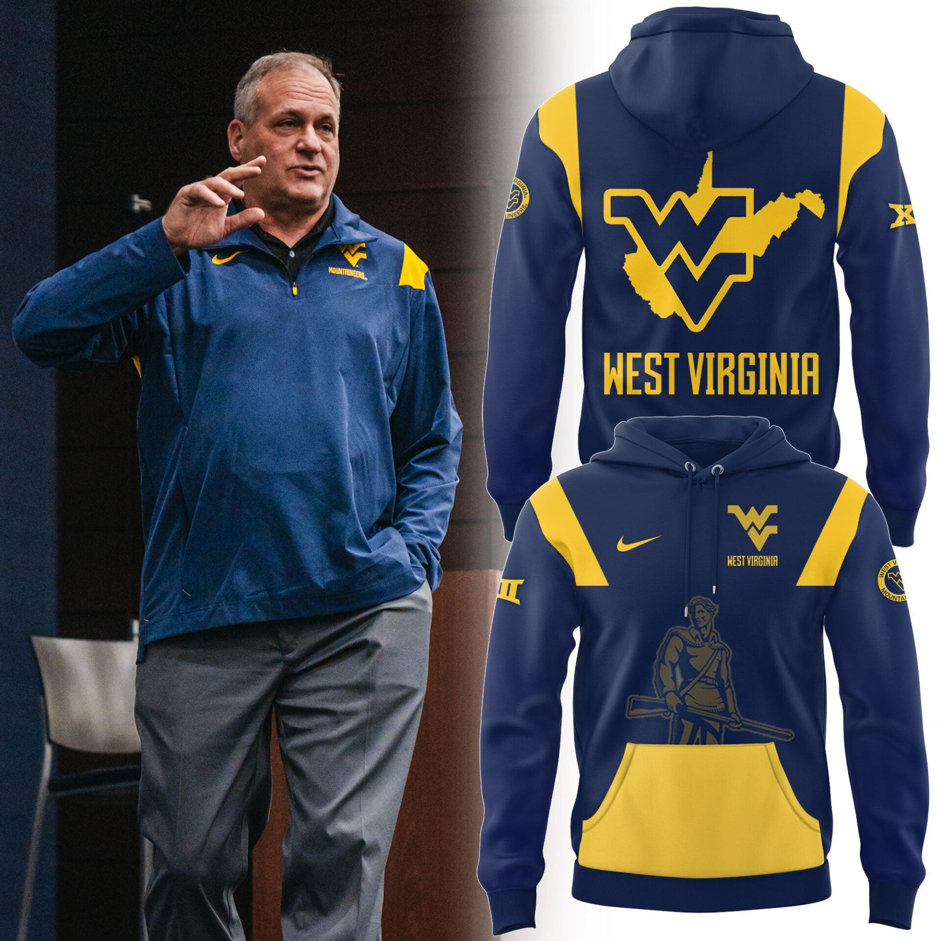 West Virginia Mountaineers Baseball Hoodie WVU 2025 Season Hoodie Fans Gifts