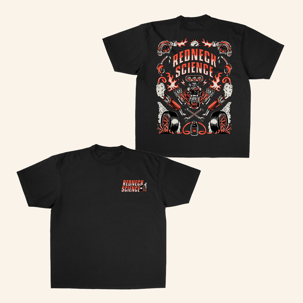 WestenGW Merch Redneck Science Boosted T-Shirt Gifts For Car Enthusiasts