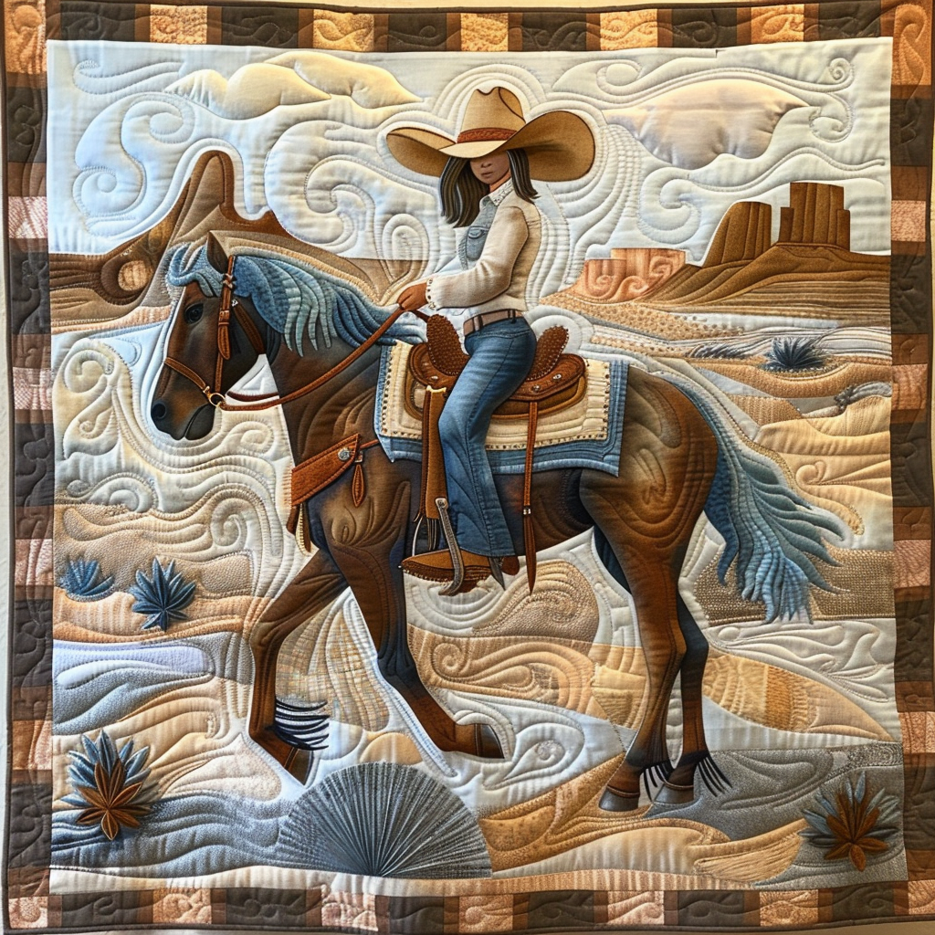 Western Beauty Quilted Blanket Horse Present Ideas