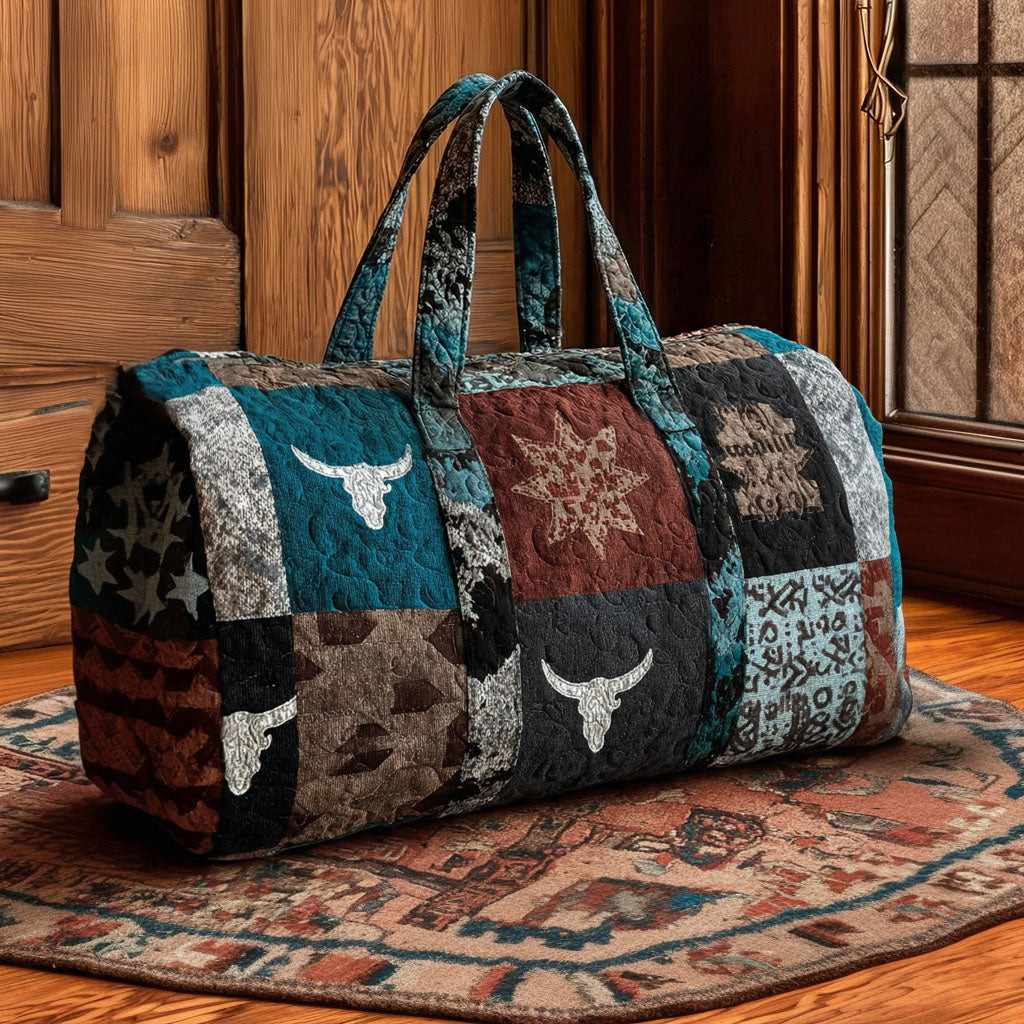 Western Cowgirl Quilted Duffle Bag Ranch Travel Gear Best Gift For Horse Lovers