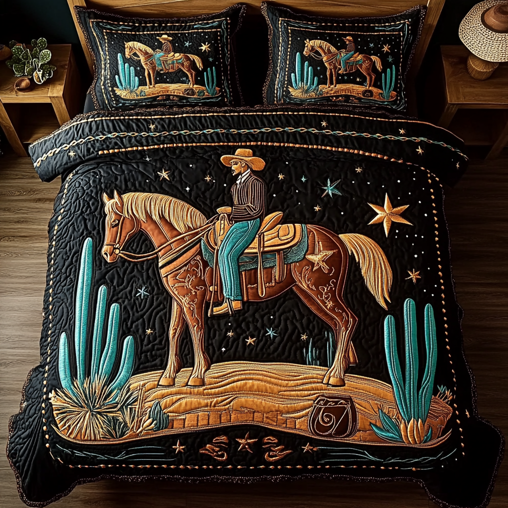 Western Dream Quilted Bedding Set Holiday Duvet Covers Cowboy Valentine Gifts