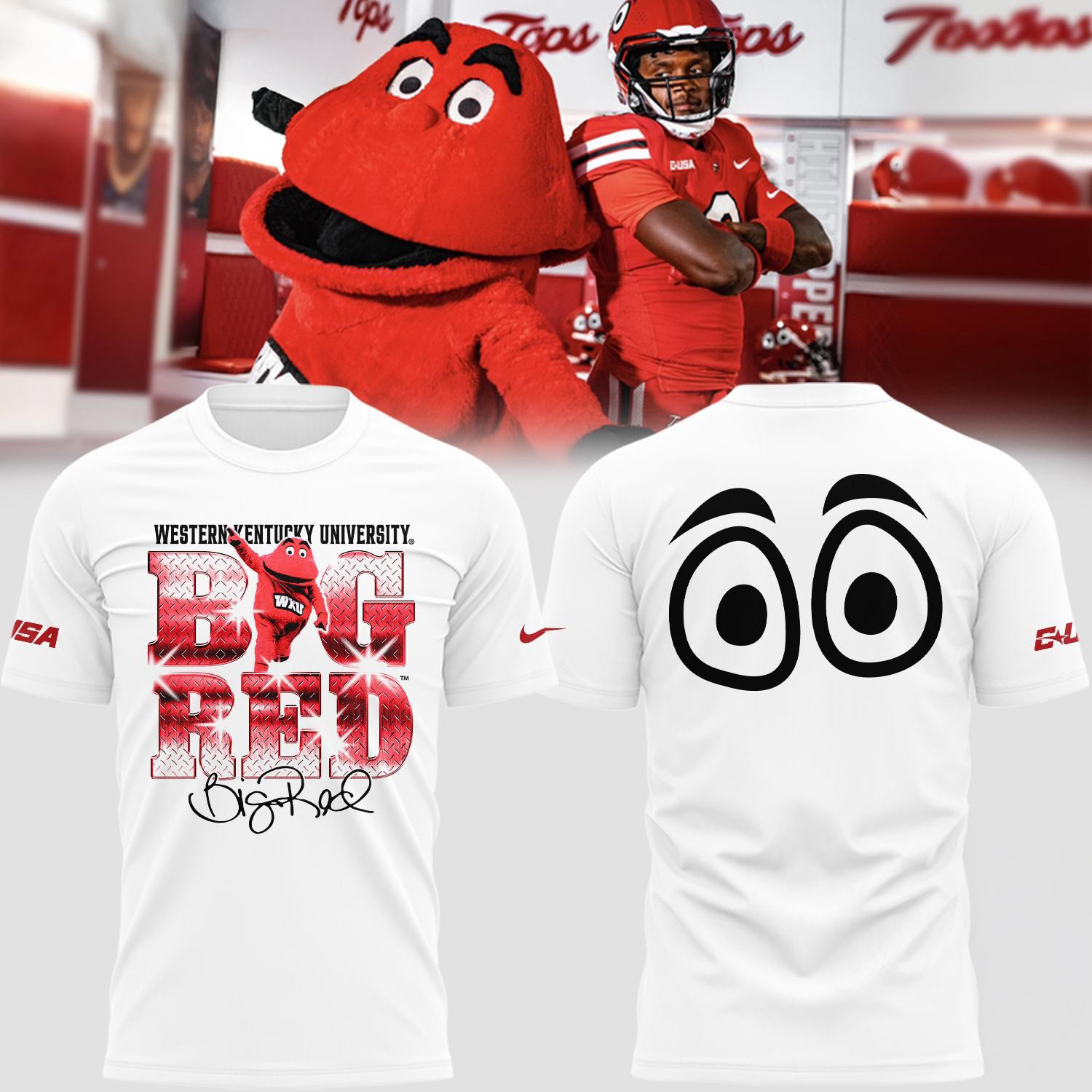 Western Kentucky Hilltoppers Football Big White Shirt Gift Ideas For Football Lovers