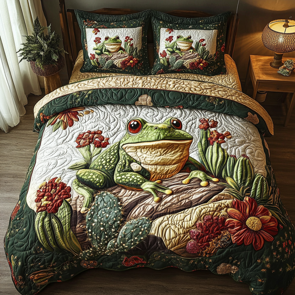 Western Leap Quilted Bedding Set Best Comforter Sets Cool Frog Gifts