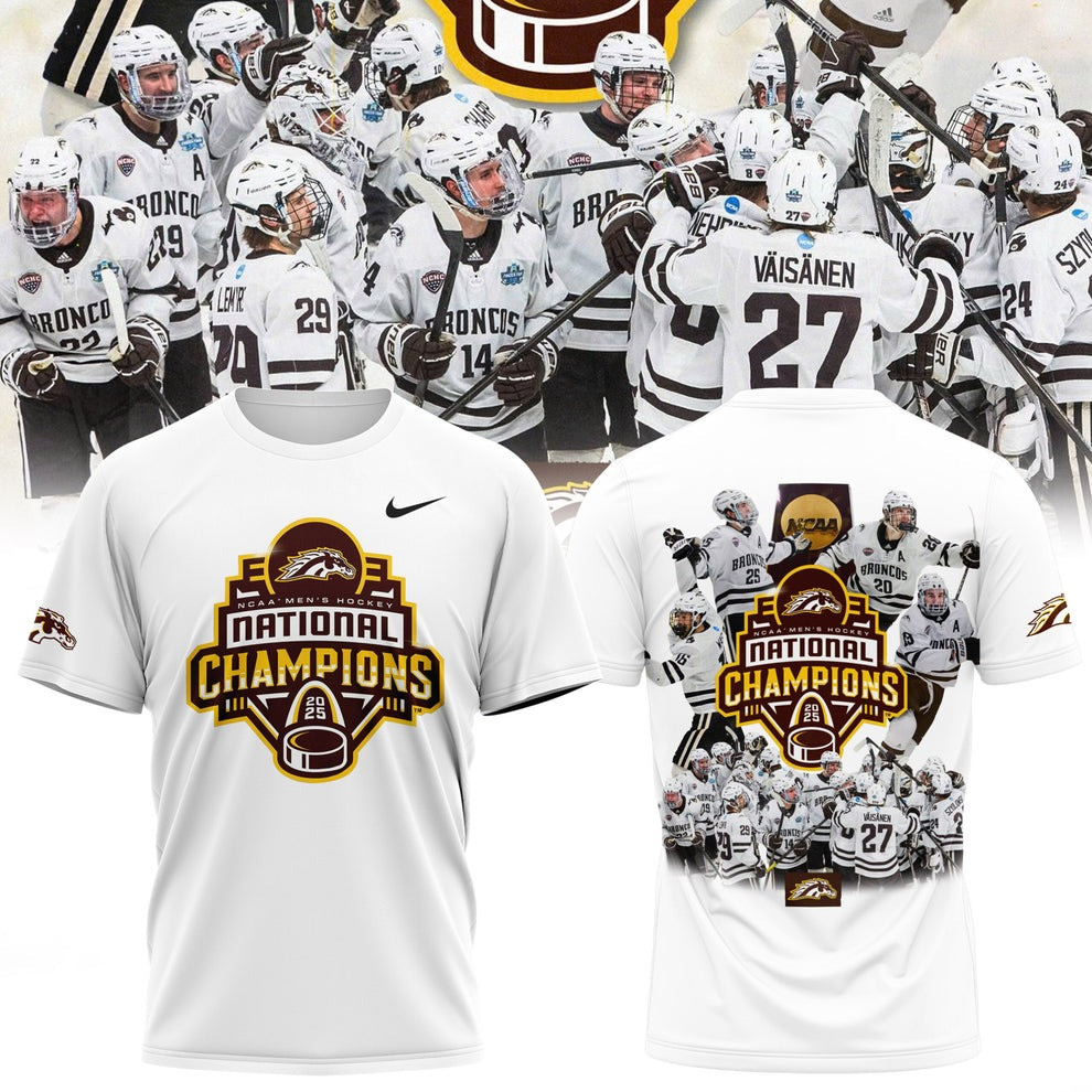 Western Michigan Broncos National Champions 2025 T-Shirt WMU Hockey Fan Gifts For Him