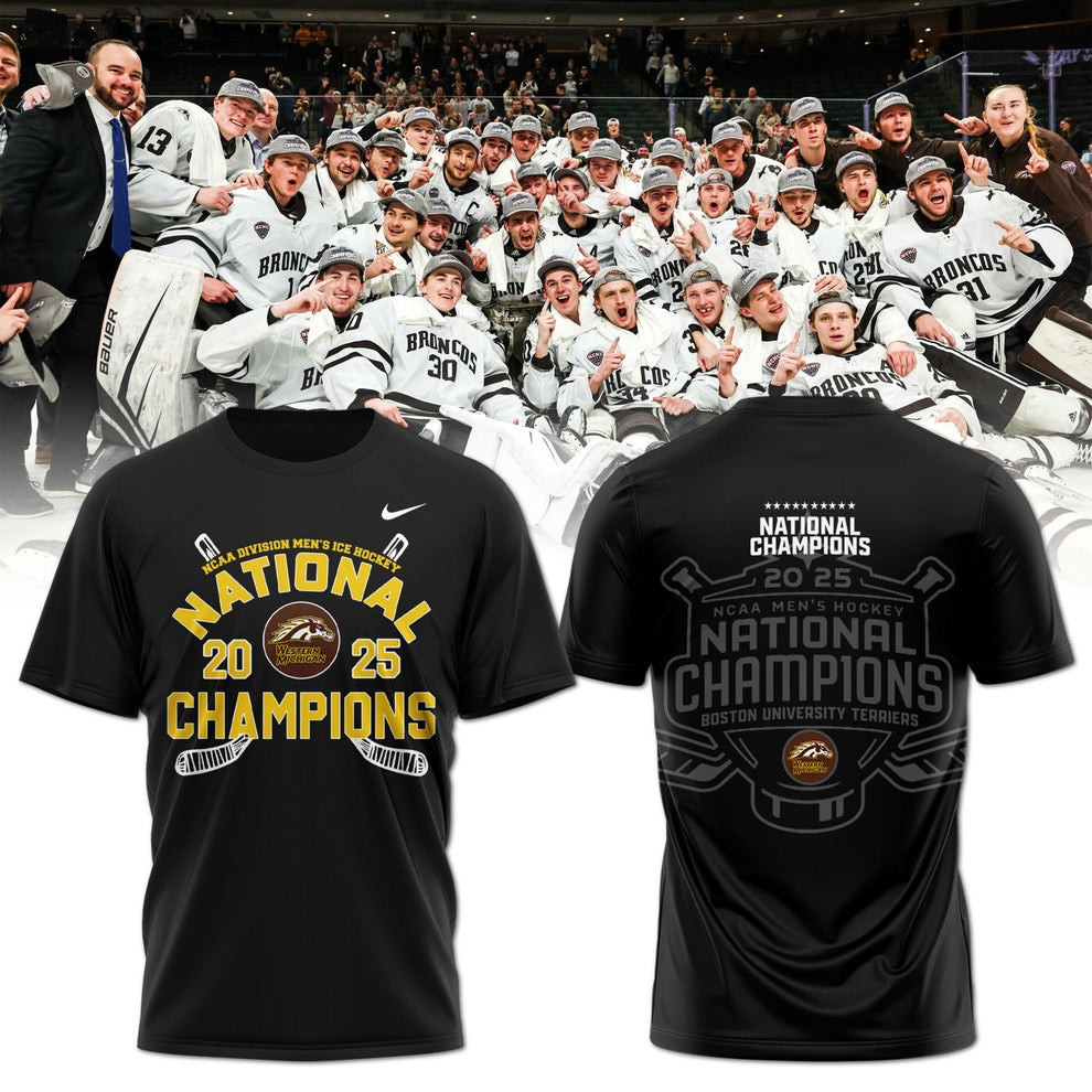 Western Michigan Broncos National Champions 2025 T-Shirt WMU Hockey Gear Merch Great Gift