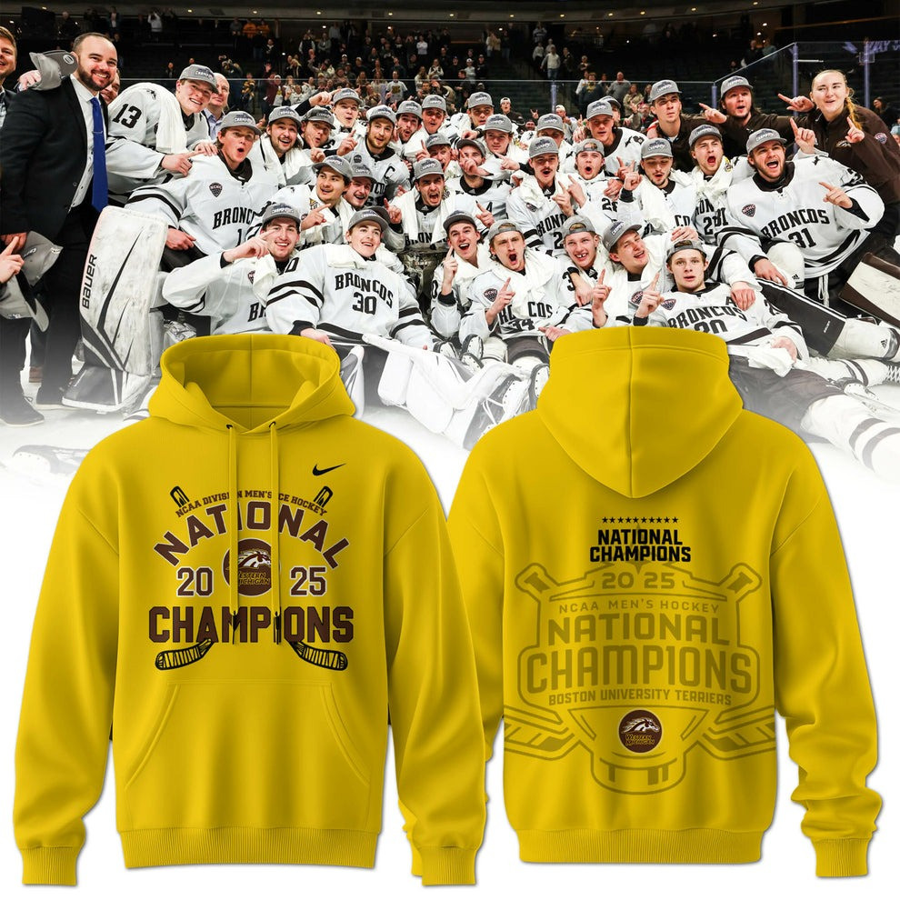 Western Michigan Broncos National Championship Hoodie 2025 WMU Ice Hockey Frozen Four