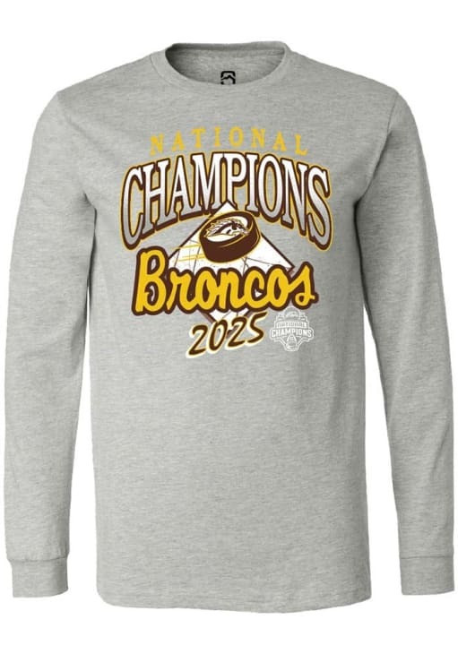 Western Michigan National Championship Gear Long Sleeve Shirt 2025 NCAA Hockey Fan Merch