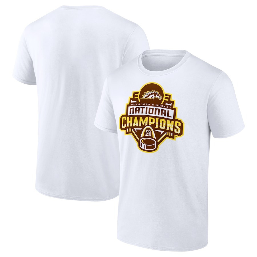Western Michigan National Championship Gear T-Shirt 2025 NCAA Hockey Champions Fan Gifts
