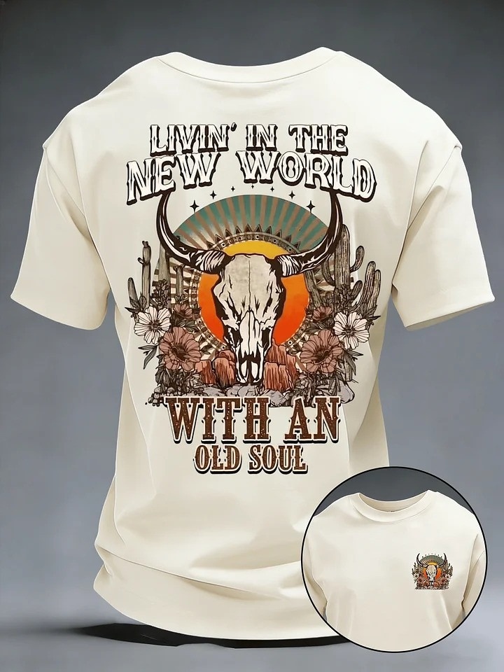 Western Old Soul T Shirt Longhorn Cowboy Gift For Houston Texas Fans